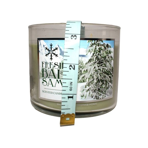 Bath Body Works Home FRESH BALSAM 3 Wick Candle, 14.5 oz NEW - Picture 6 of 6